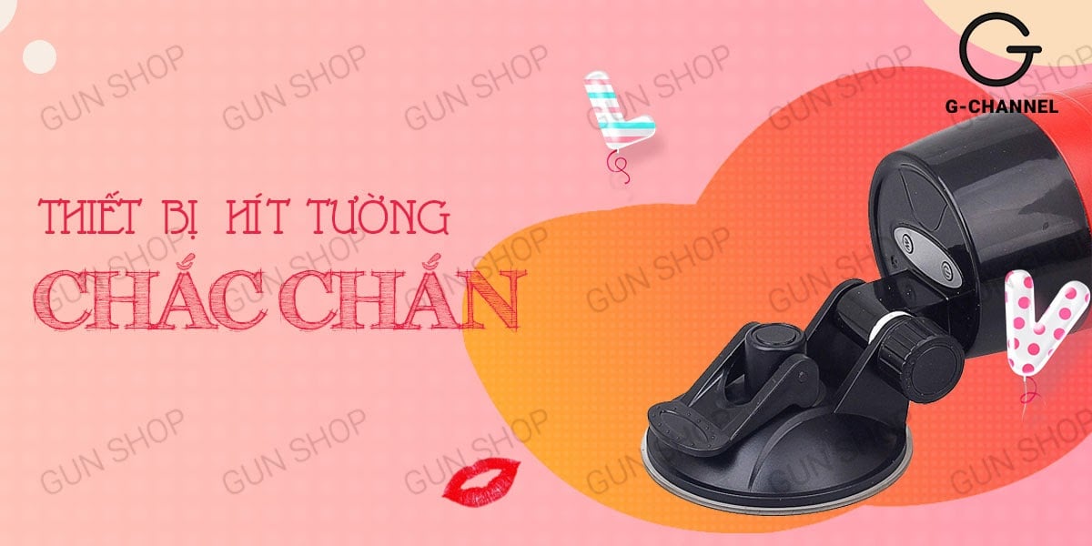 Âm đạo giả dính tường Baile Crazy Bull Red 12 chế độ rung