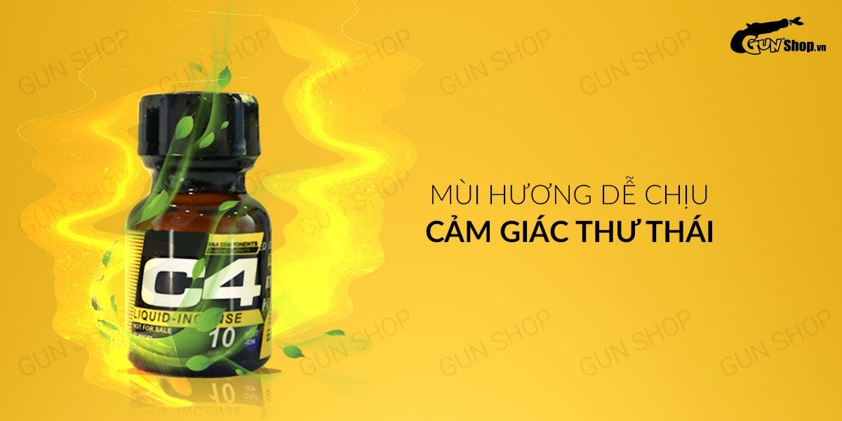 Popper C4 Yellow 10ml USA chính hãng tăng khoái cảm mạnh mẽ