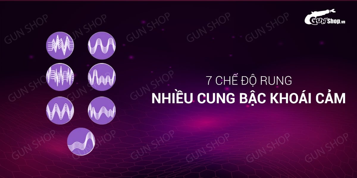 Dương vật giả màu tím 7 chế độ rung xịt nước Loveaider