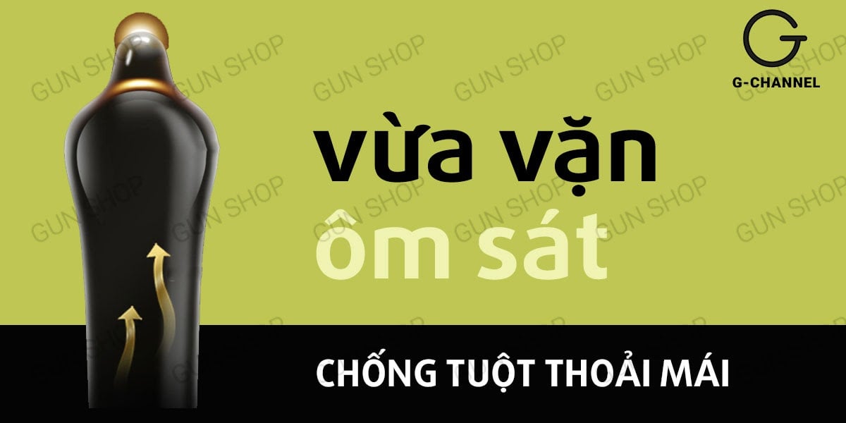 Kimono Vàng siêu mỏng 0.02mm an toàn BCS hộp 12 cái
