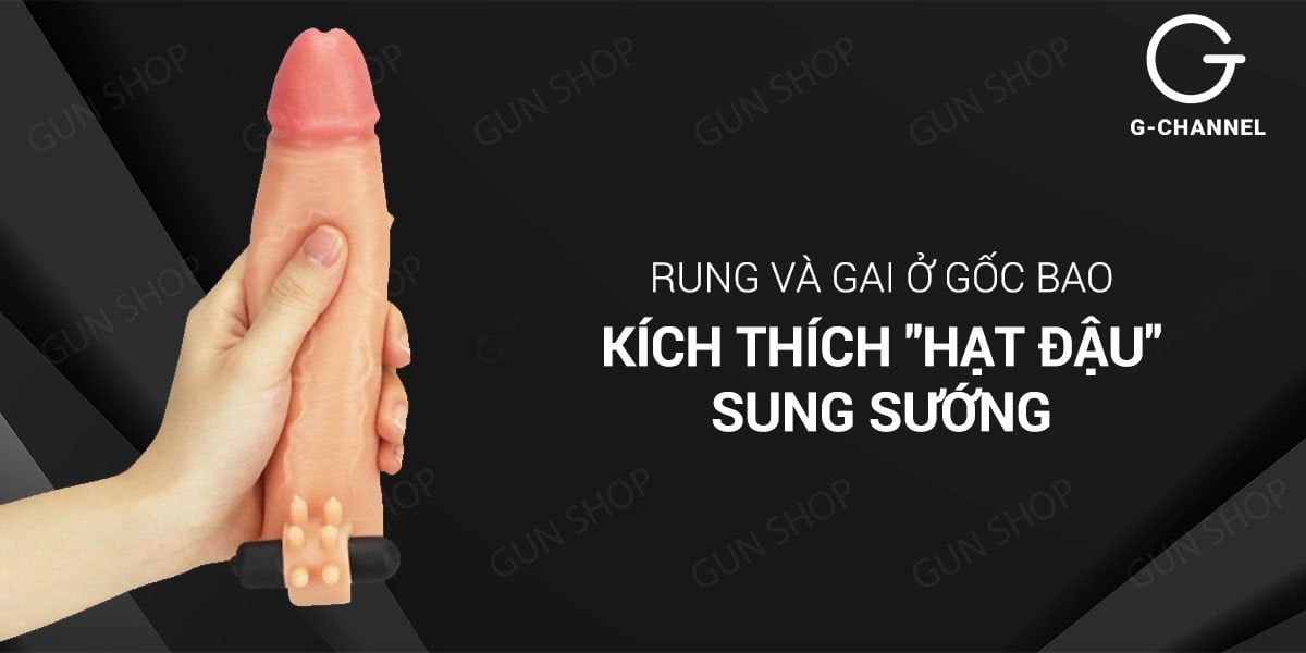 Kho sỉ Bao cao su đôn dên tăng kích thước rung tăng 38mm - Lovetoy Nature Extender  giá tốt