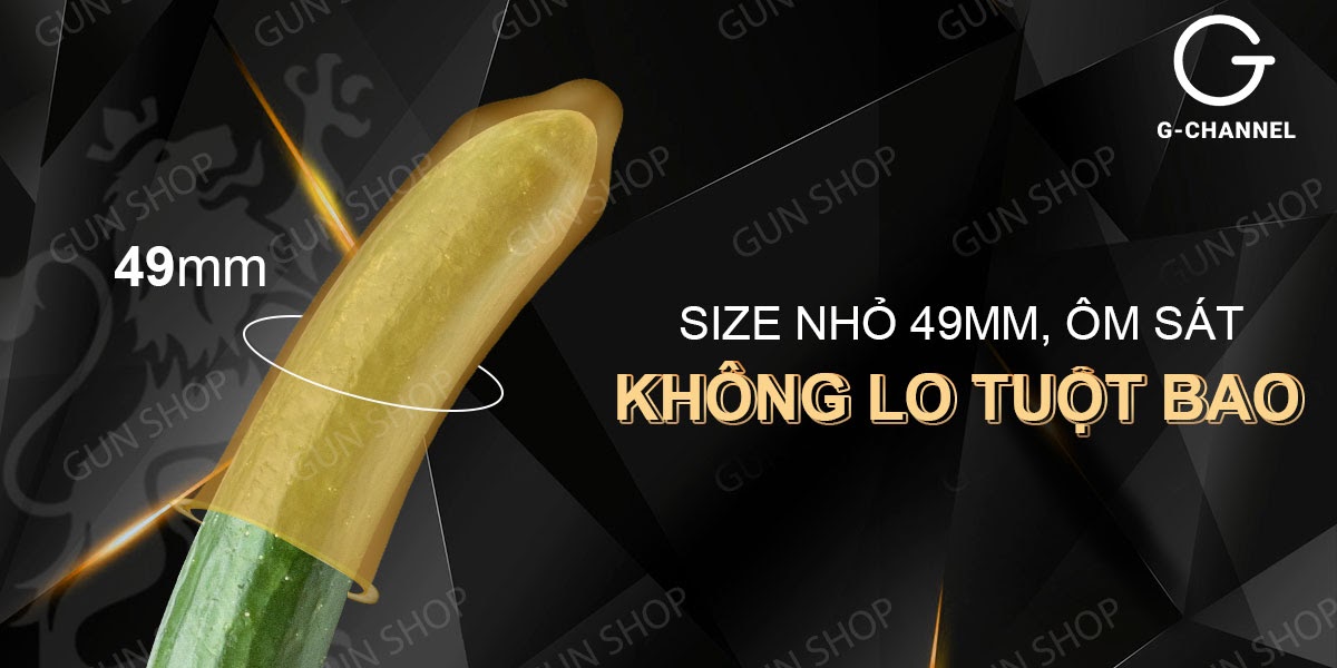 Bao cao su Durex Kingtex size nhỏ 49mm ôm sát hộp 12 cái chống tuột tăng khoái cảm