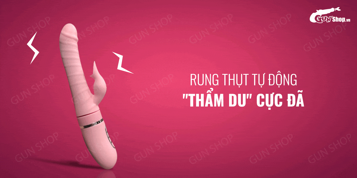 Đồ chơi người lớn tự động rung thụt lưỡi giả sạc tiện lợi