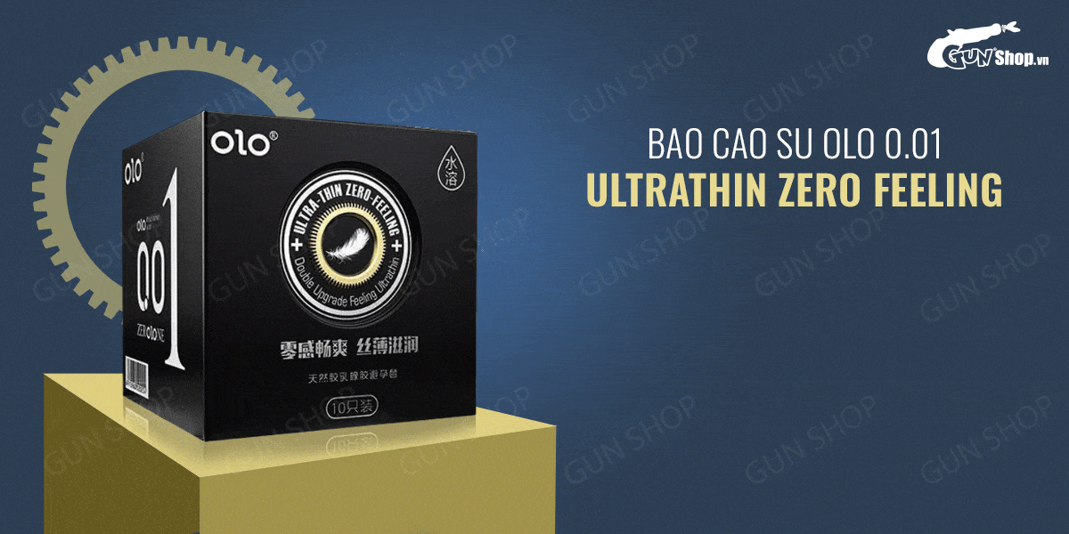 Bao cao su OLO 0.01 siêu mỏng, gai vani, hộp 10 cái giá tốt