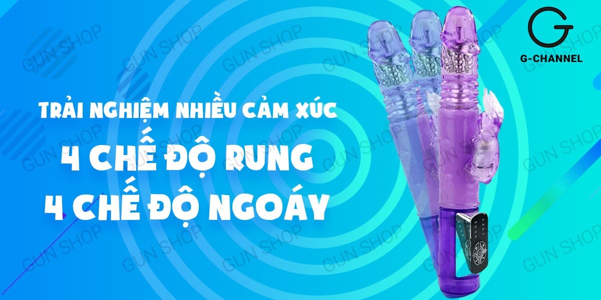 Đồ chơi tình dục Baile Rabbit đa năng 4 chế độ rung ngoáy pin