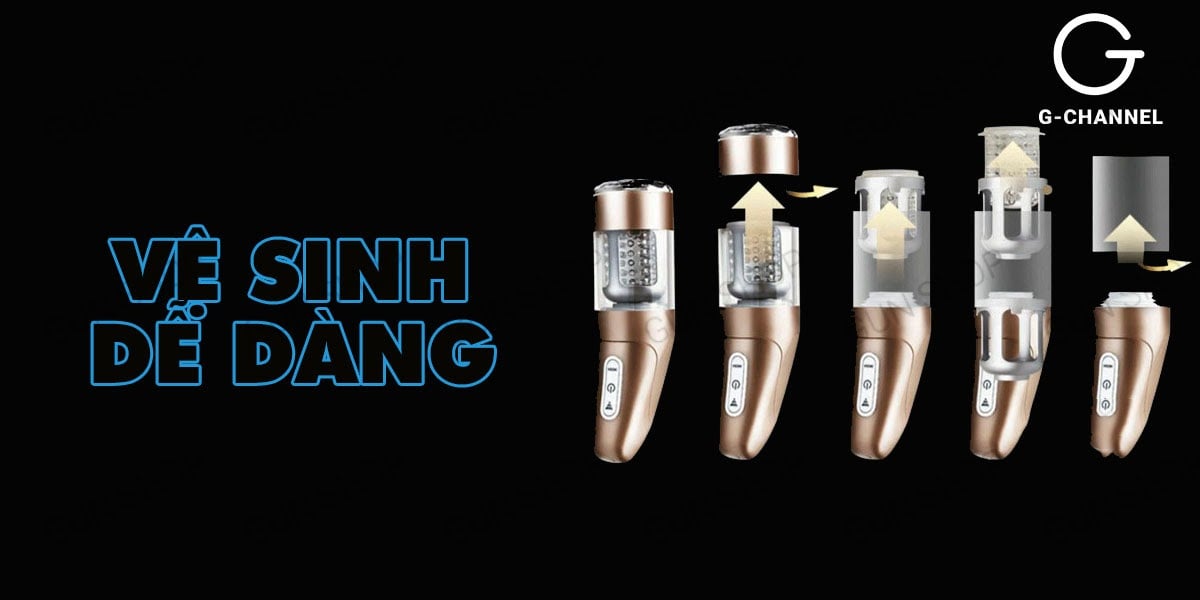 Âm đạo giả tự động thụt xoáy đa chế độ sạc pin - Ailighter Katerina 2 chất lượng cao