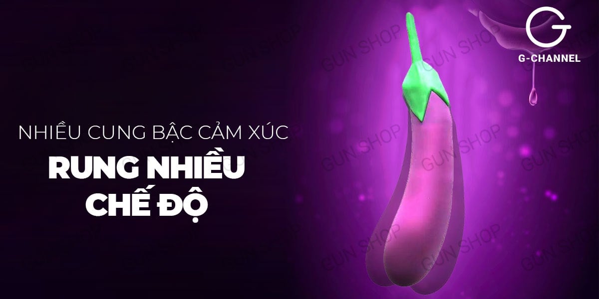 Máy rung êm ái đa chế độ Wistone quả cà tím tăng khoái cảm
