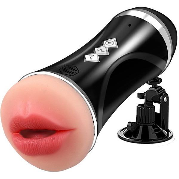 Âm đạo giả đa năng silicon mềm mại sạc điện có đế Jiuai