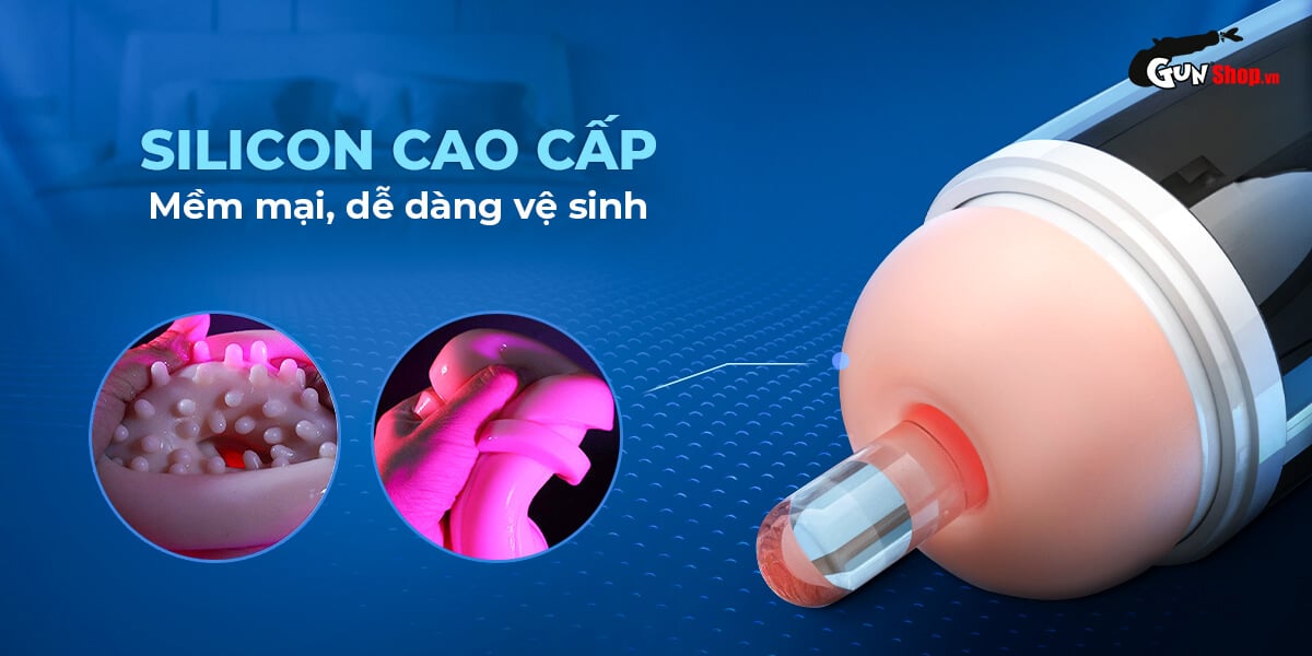 Âm đạo giả đa năng AierLe rung thụt hút sưởi ấm cực đã