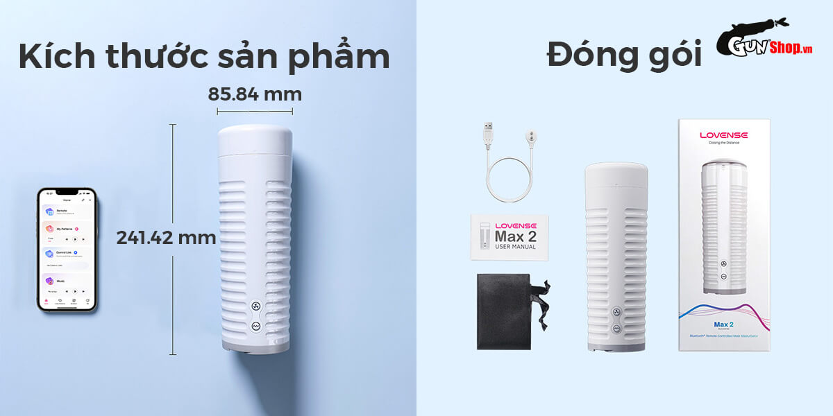 Lovense Max 2 âm đạo giả rung co bóp điều khiển điện thoại dễ dùng
