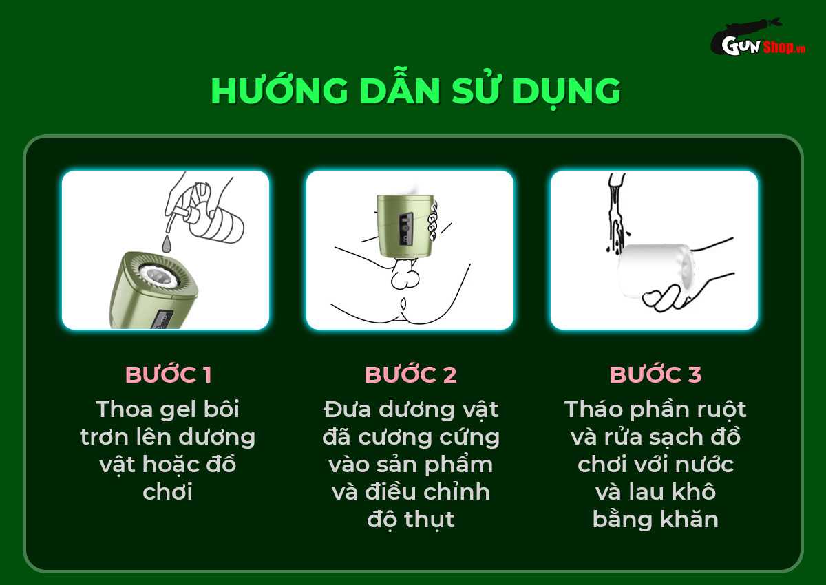 Cốc thủ dâm Erectile Stem Ailebo rung thụt xoay âm đạo giả nhỏ gọn tiện lợi