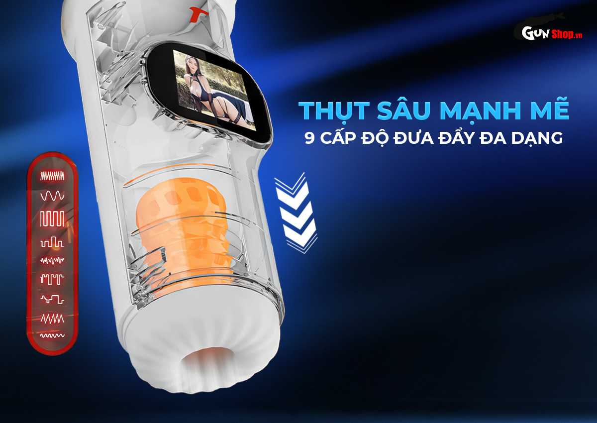 Âm Đạo Giả Tifforun UFO Rung Thụt Tự Động LED Toả Nhiệt Âm Đạo Giả Tifforun UFO Rung Thụt Tự Động LED Toả Nhiệt