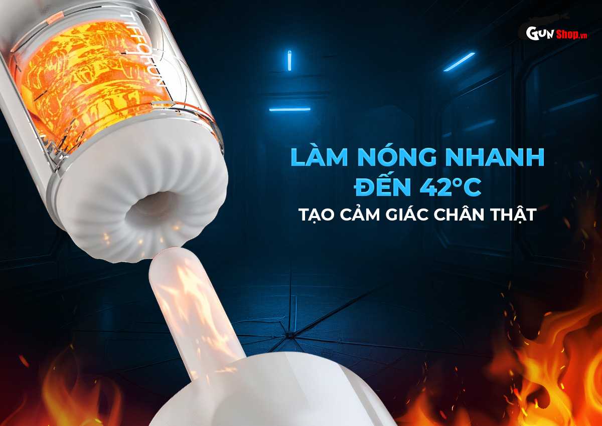 Âm Đạo Giả Tifforun UFO Rung Thụt Tự Động LED Toả Nhiệt Âm Đạo Giả Tifforun UFO Rung Thụt Tự Động LED Toả Nhiệt