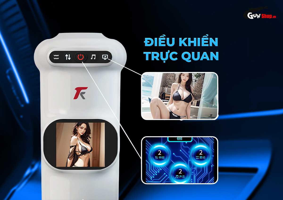 Âm Đạo Giả Tifforun UFO Rung Thụt Tự Động LED Toả Nhiệt Âm Đạo Giả Tifforun UFO Rung Thụt Tự Động LED Toả Nhiệt