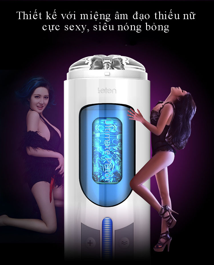 Âm đạo giả Leten cao cấp máy bú cu tự động rung thụt sạc USB