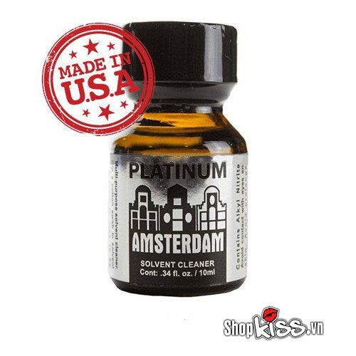 Amsterdam Platinum poppers 10ml Mỹ chính hãng tăng khoái cảm mạnh
