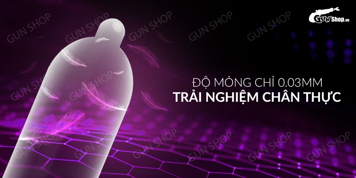 Muaisi 0.03 Ultrathin Vàng hộp 12 siêu mỏng hạt kích thích