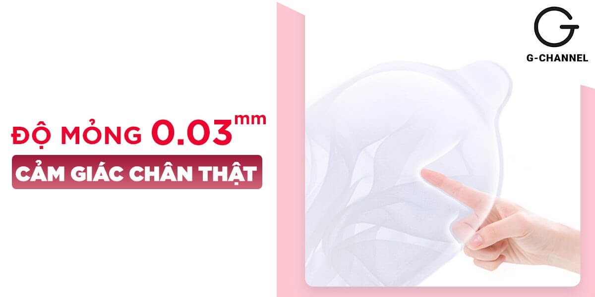 Bao cao su Sagami Exceed 2000 siêu mỏng hộp 12 cái an toàn