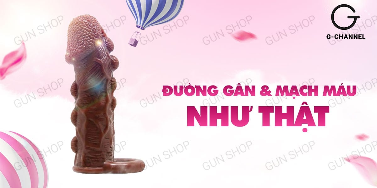 Bao cao su dên tăng kích thước có dây đeo Baile Braveman 14x4cm phát triển kích thích chọn ngay