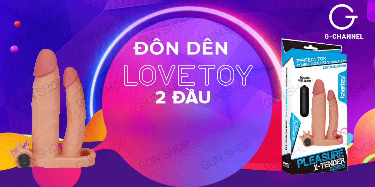 Bao cao su đôn dên Lovetoy 2 đầu tăng kích thước hấp dẫn