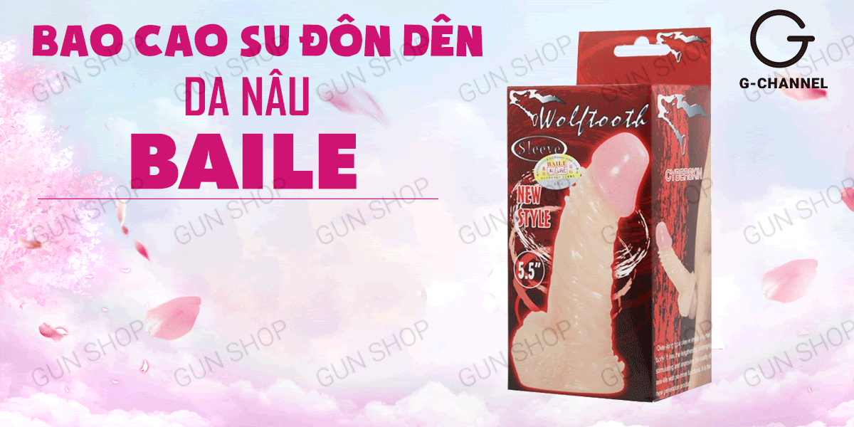 Bao cao su đôn dên da nâu Baile Wolftooth 14.4x3.5cm siêu bền