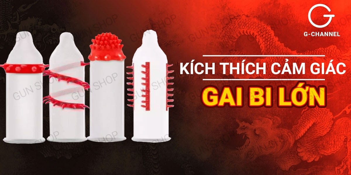 Bao cao su Dragon gân gai bi lớn tăng khoái cảm an toàn