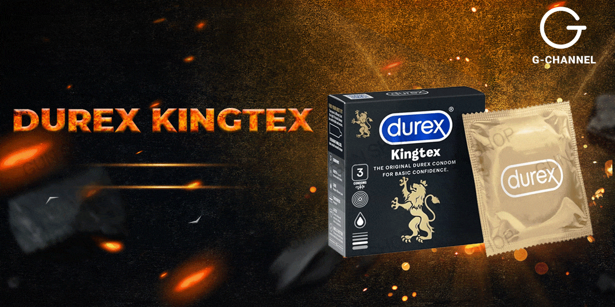 Bao cao su Durex Kingtex size nhỏ 49mm - Bộ 2 hộp 3 cái ôm sát
