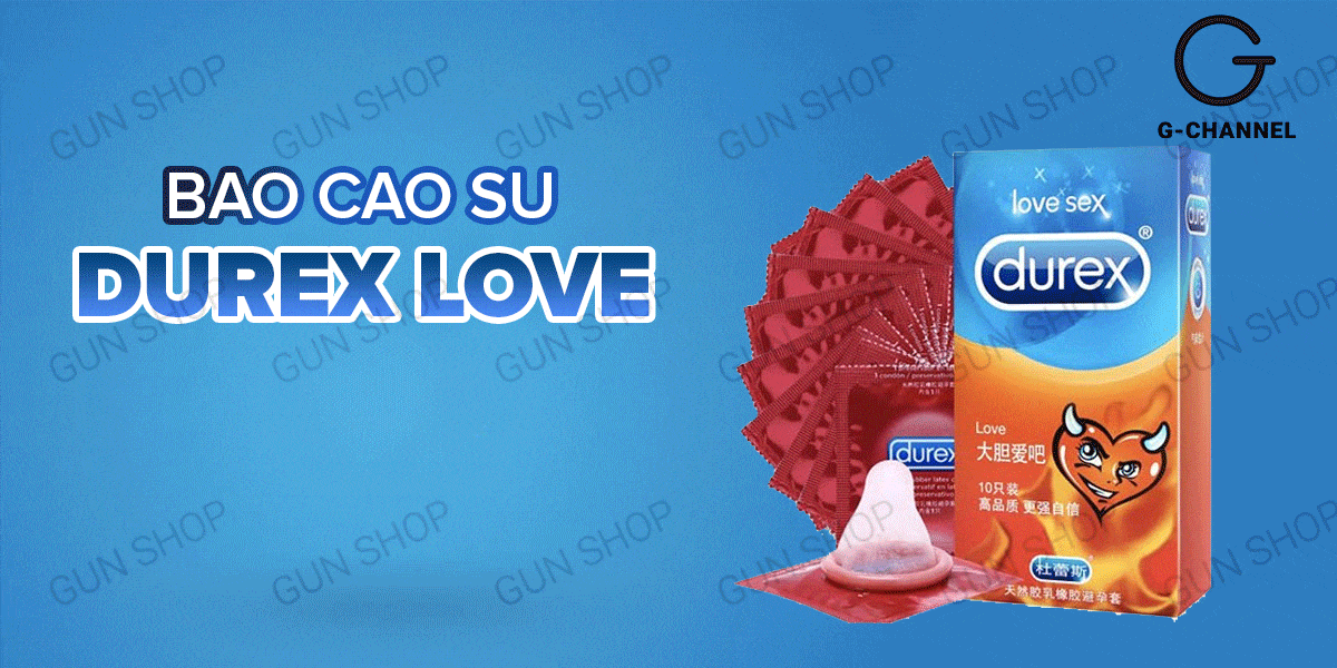 Bao cao su Durex Love siêu mỏng hương vani hộp 10 cái giá tốt