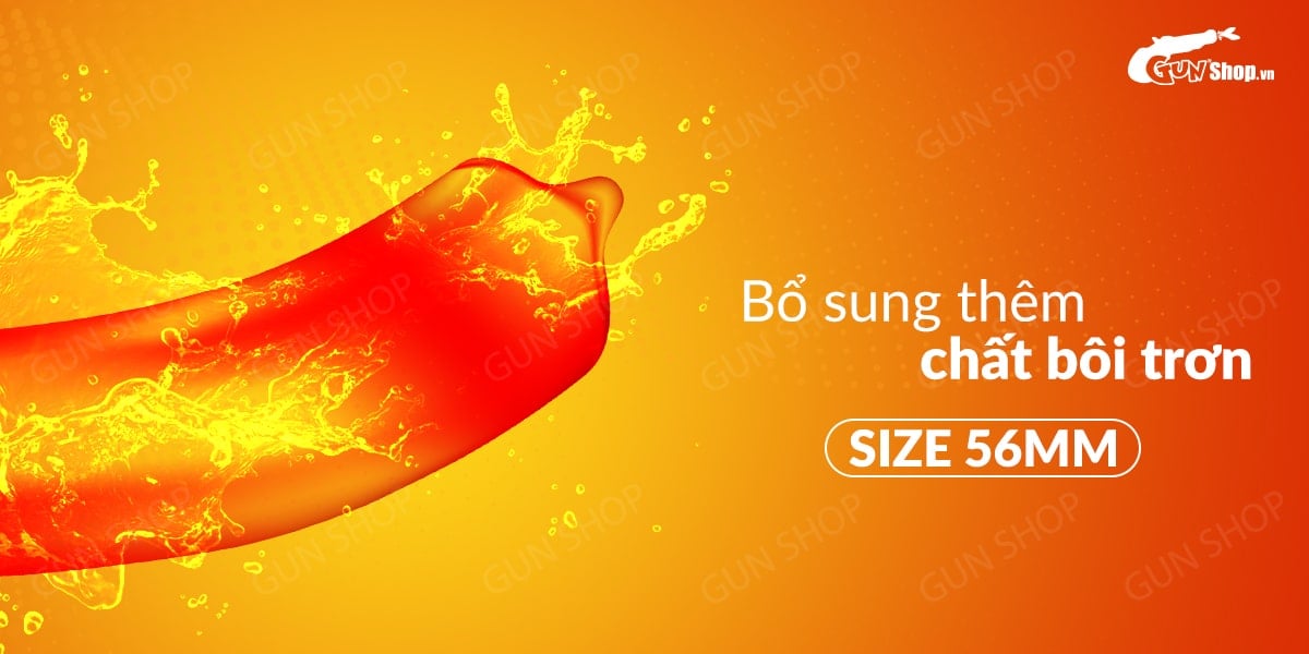 Bao cao su Durex hương dâu 56mm an toàn mềm mại hộp 12 cái