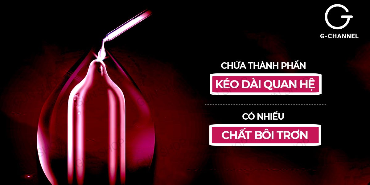 Bao cao su Feel 4in1 Kéo dài Thời gian Tăng khoái cảm Hộp 12 cái