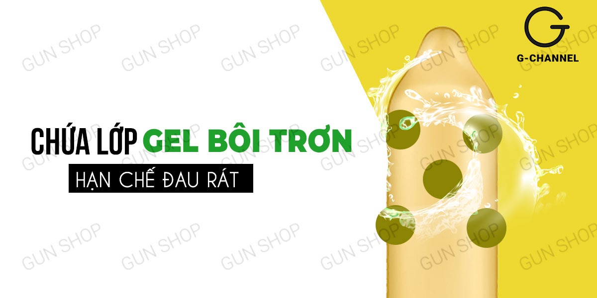 Bao cao su Gold gai bi hộp 2 cái - Kích thích mạnh mẽ, an toàn