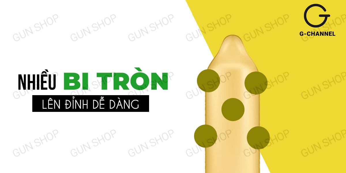 Bao cao su Gold gai bi hộp 2 cái - Kích thích mạnh mẽ, an toàn