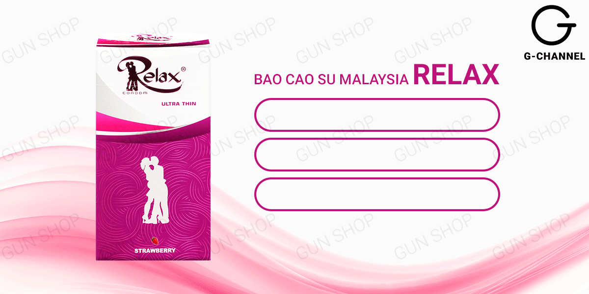 Bao cao su Relax hương dâu siêu mỏng mềm mại hộp 12 cái