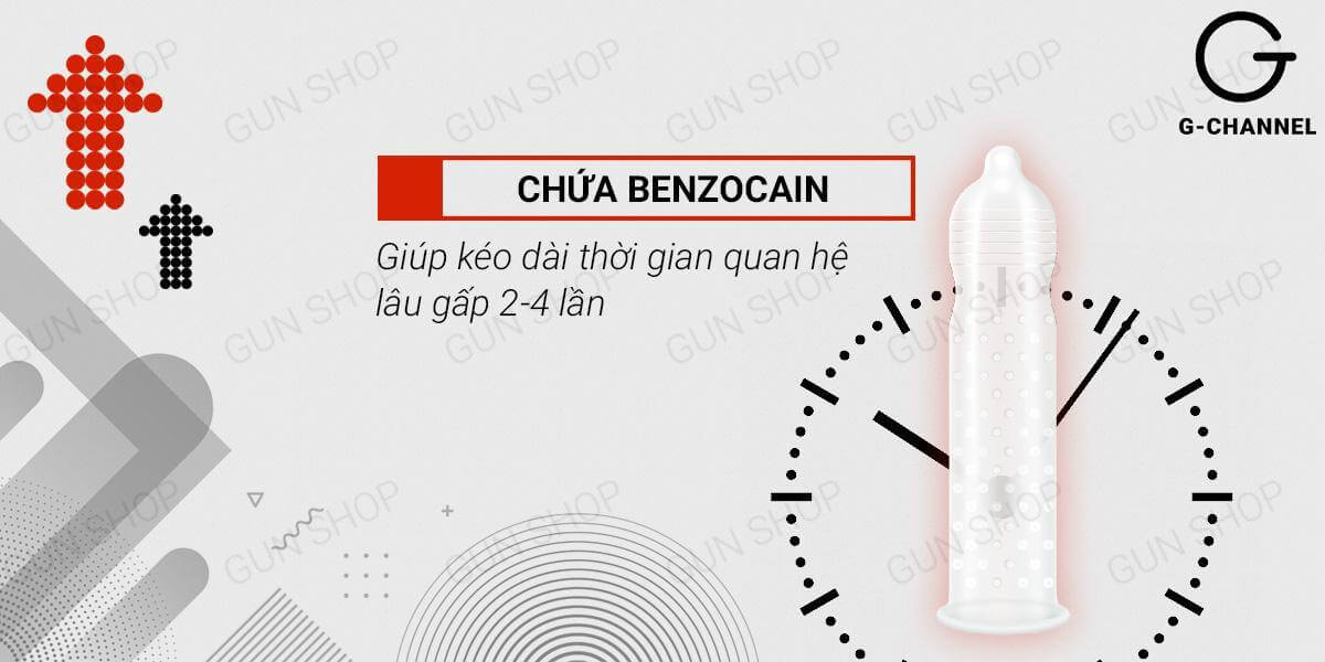 Bao cao su Azodra 4 in 1 kéo dài thời gian, hộp 12 cái chính hãng
