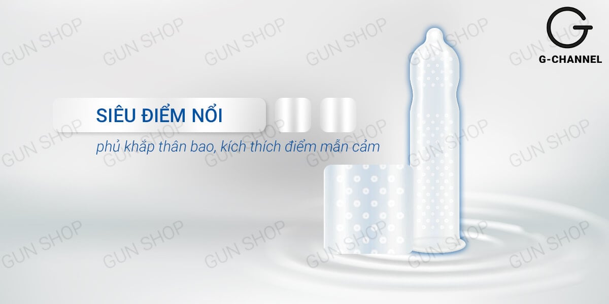 Bao cao su Innova Đen gân gai 12 cái tăng khoái cảm, kéo dài