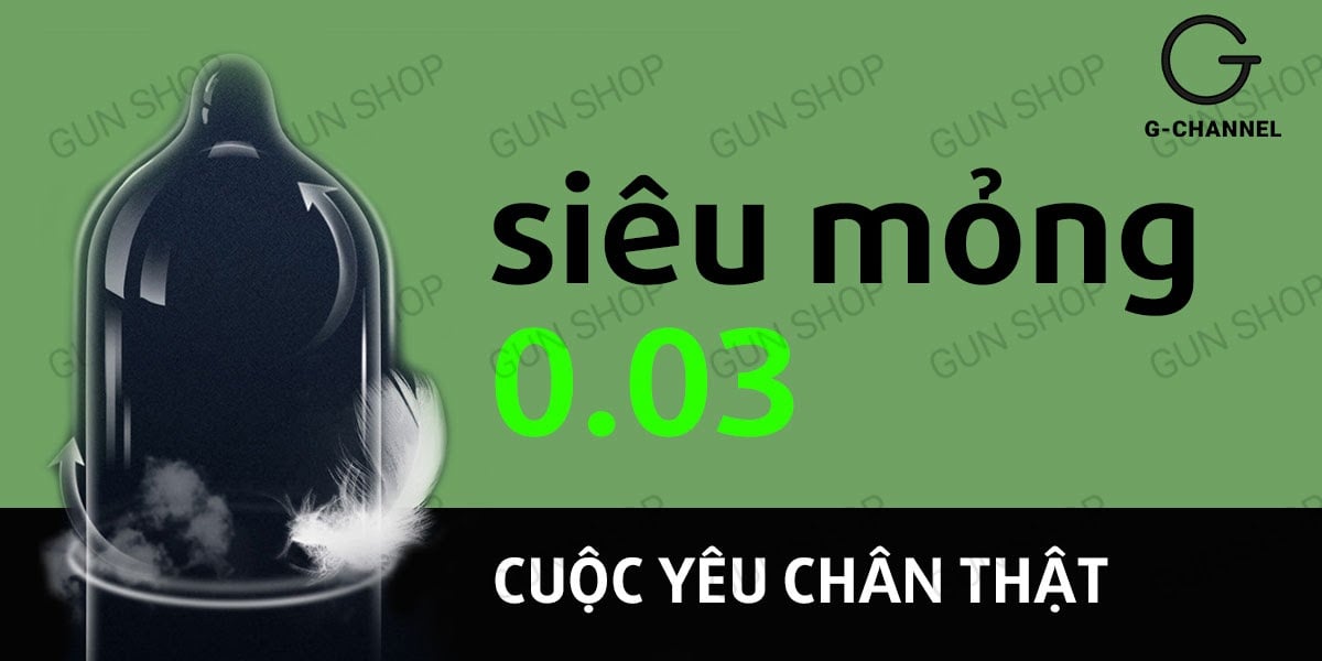 Bao cao su Kimono Long Shock siêu mỏng 0.03mm kéo dài 12 cái