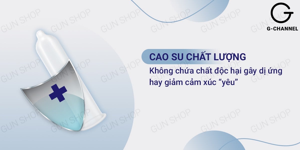 Bao cao su Liebe mỏng nhẹ 49mm, an toàn, mềm mại hộp 12