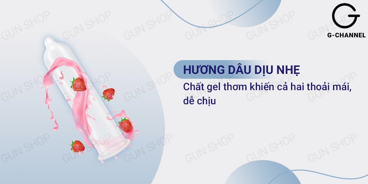 Bao cao su Liebe mỏng nhẹ 49mm, an toàn, mềm mại hộp 12