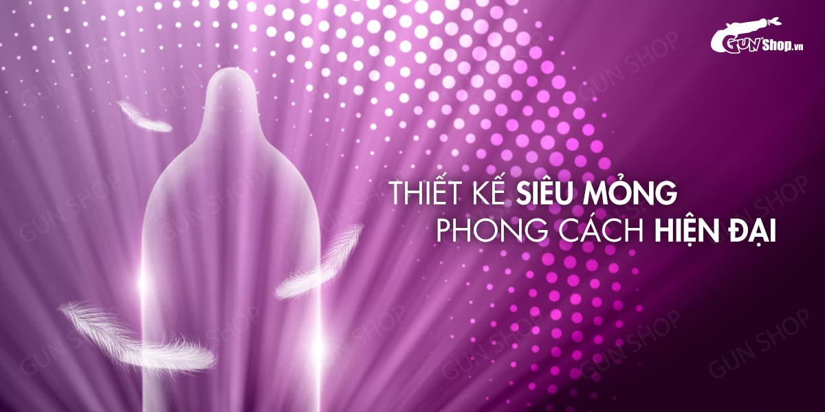 Bao cao su Mingliu siêu mỏng hiện đại hộp 10 cái thoải mái an toàn