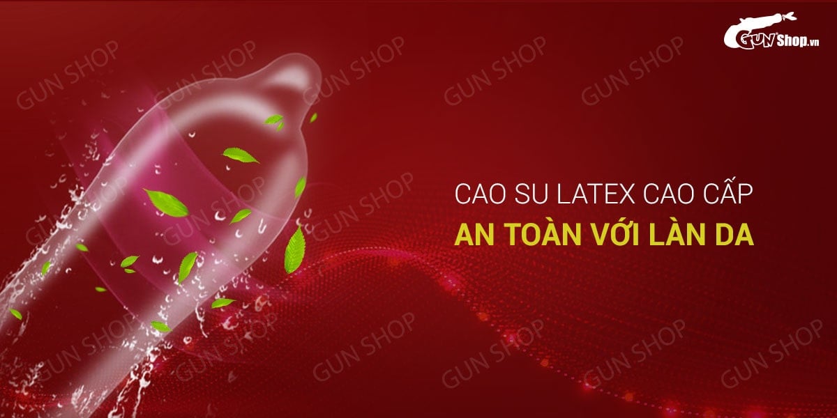 Muaisi Bao Cao Su Latex Nhập Khẩu Đỏ Kéo Dài 12 Cái Hộp