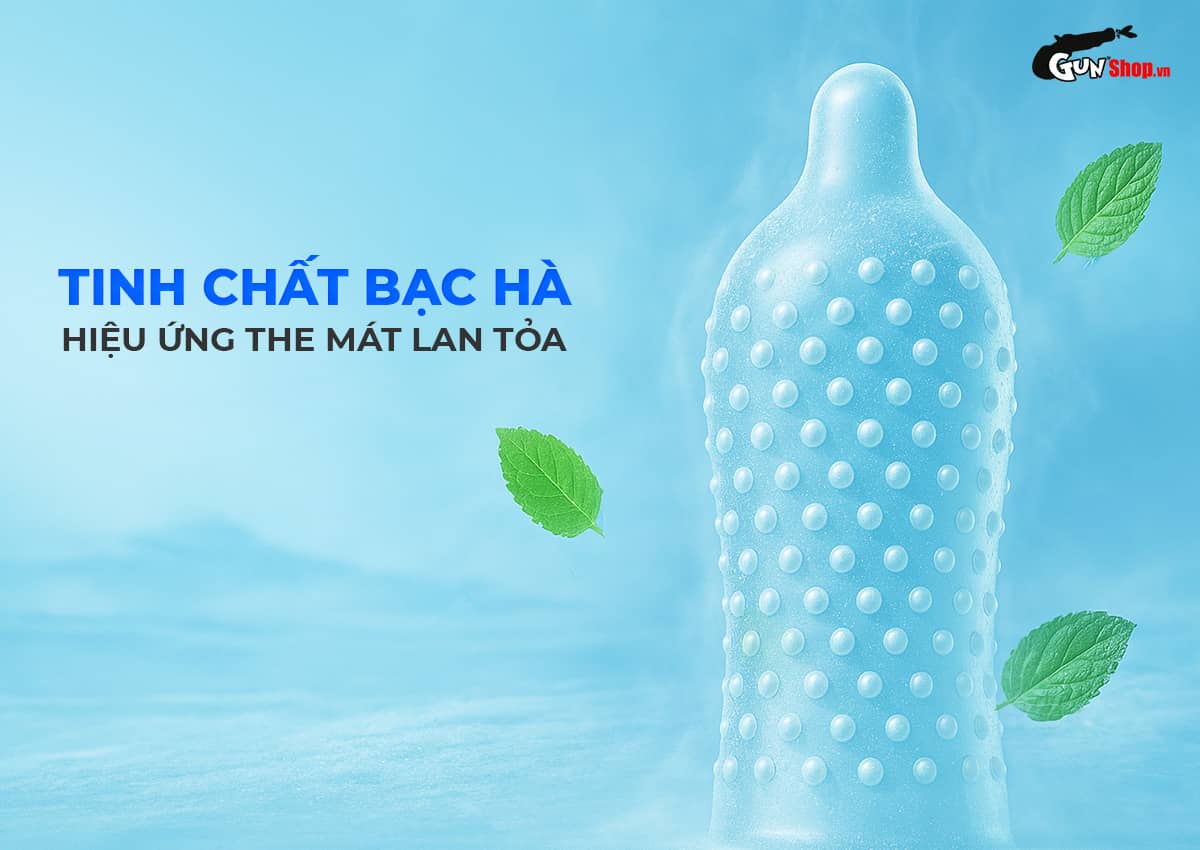 Bao cao su Okamoto Dot De Cool gai lạnh kéo dài thời gian