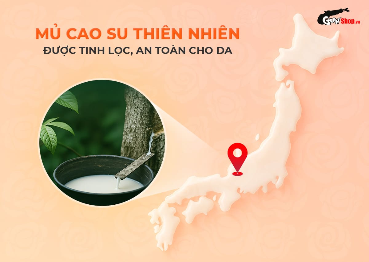 Bao cao su Okamoto Roman vân hoa hồng ôm khít tăng khoái cảm