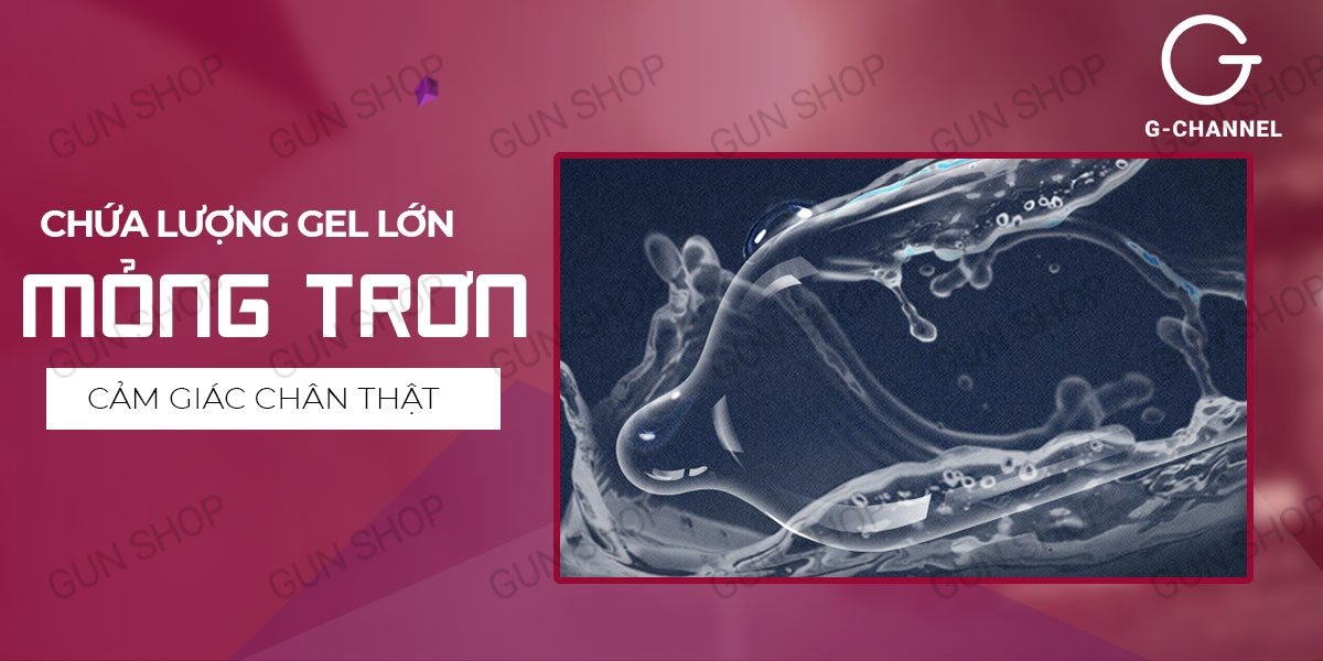 Bao cao su OKHQ hộp 3 cái an toàn mỏng trơn gel cao su tự nhiên