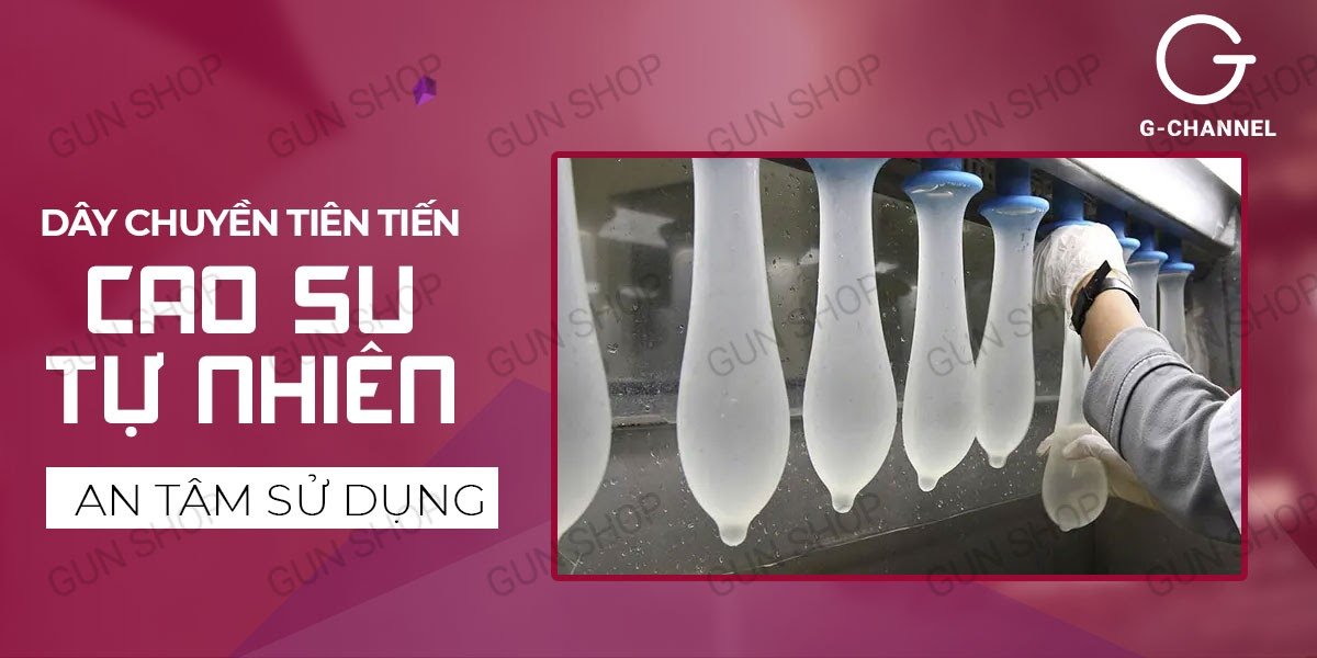 Bao cao su OKHQ hộp 3 cái an toàn mỏng trơn gel cao su tự nhiên