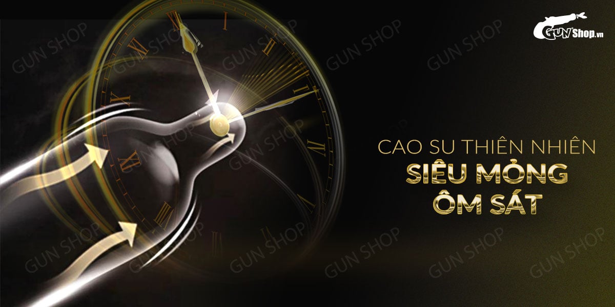 Bao cao su OLO 0.01 Black siêu mỏng kéo dài cảm xúc hộp 10