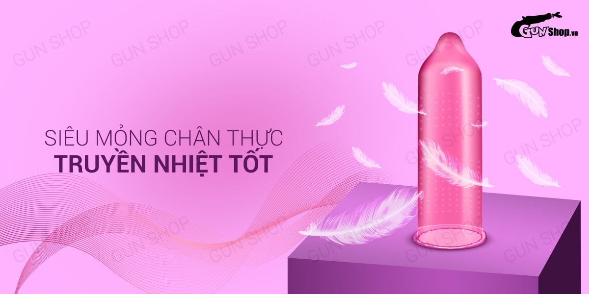 Bao cao su OLO siêu mỏng 0.01, dưỡng ẩm, gai li ti, hộp 10