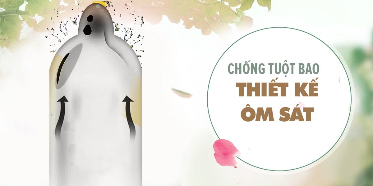 Bao cao su Quinn Nude Fit siêu mỏng an toàn chống tuột 12 cái
