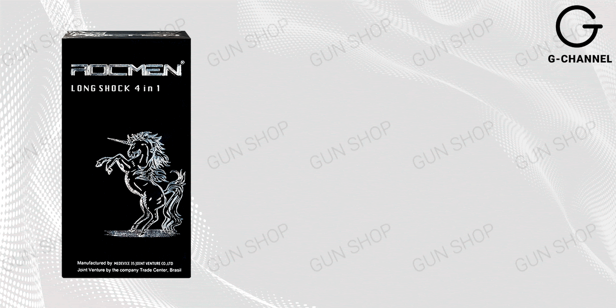 Bao cao su Rocmen Long Shock Hộp 12 cái Kéo dài cực khoái an toàn