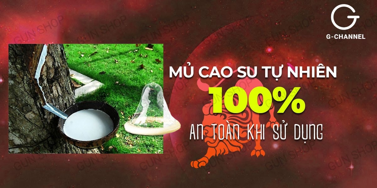 Bao cao su Ropockon Cung Sư Tử mỏng 0.03mm vị dâu 12 cái