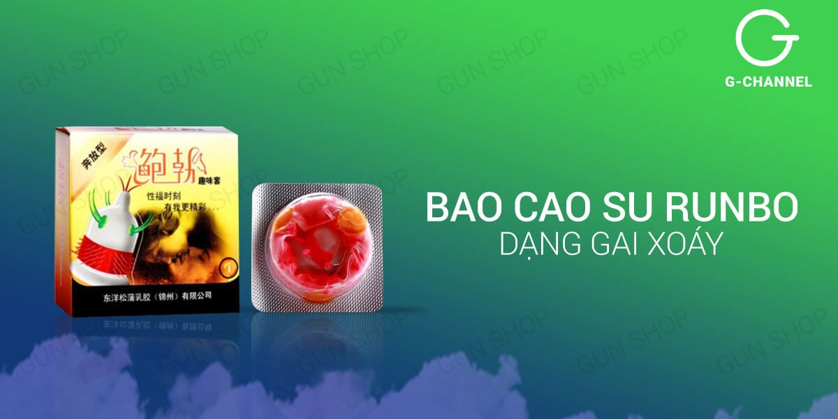 Bộ 3 hộp bao cao su Runbo gân gai lớn tăng khoái cảm